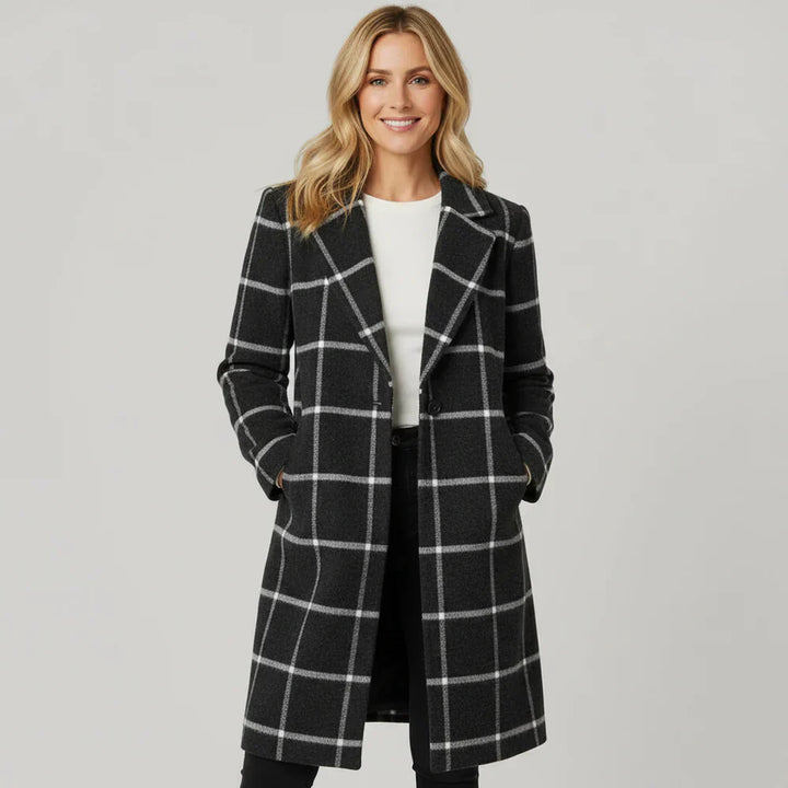 Juliette - Classy Wool Check Coat