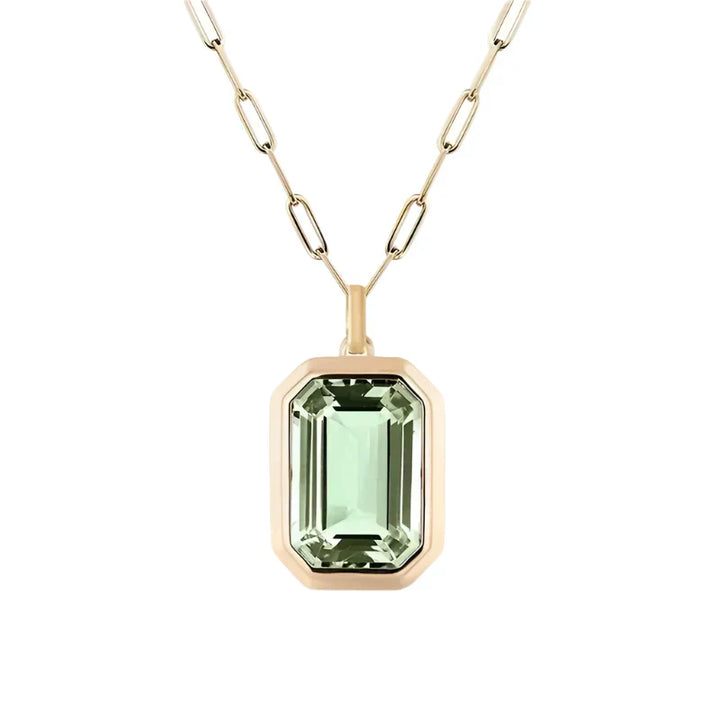 Emmy Minimalist Emerald Necklace