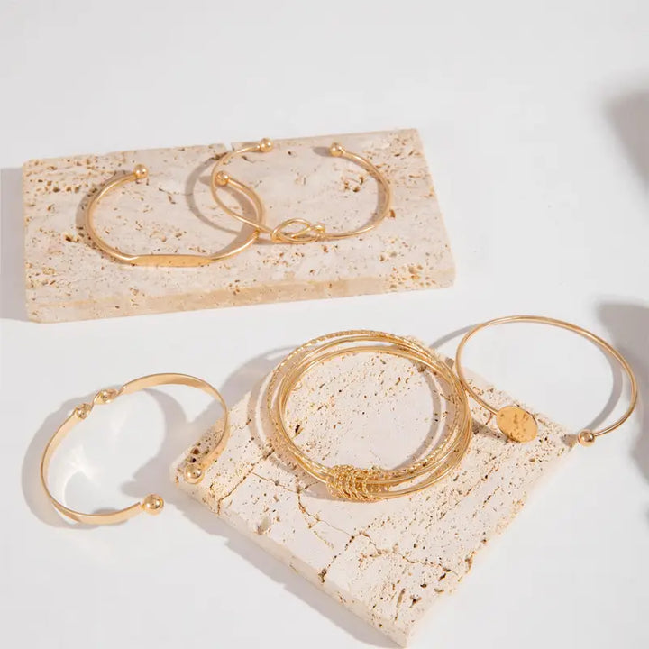 Stylish Gold Bracelet Set