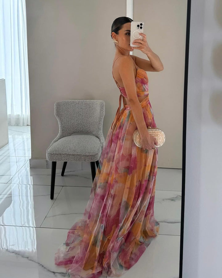 Donna | Enchanting Floral Print Maxi Dress