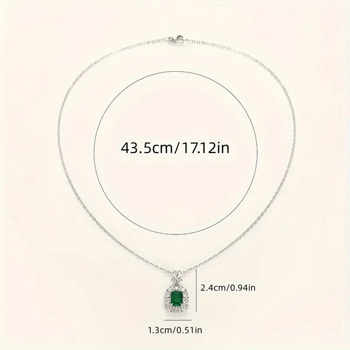 Rosemont Emerald Solitaire Necklace