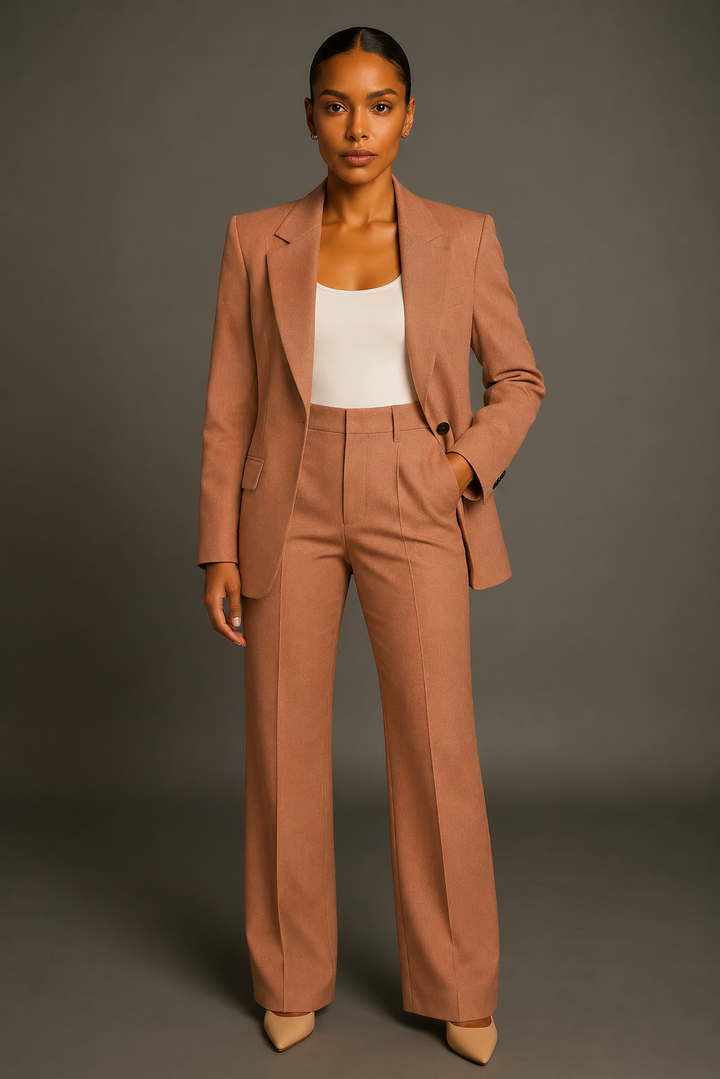 Women’s Tailored Blazer and Wide-Leg Pants Set