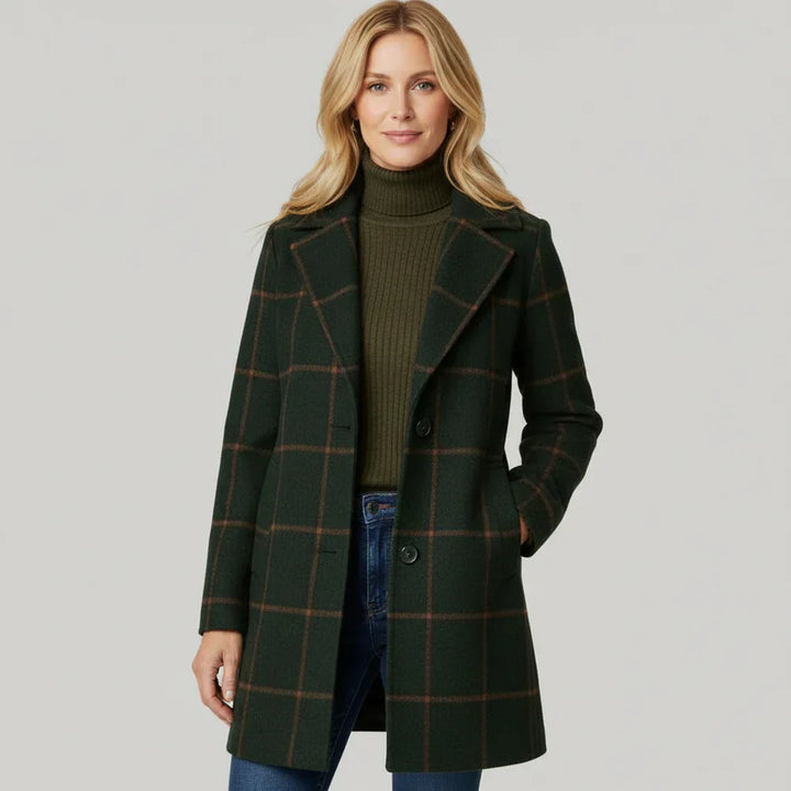 Juliette - Classy Wool Check Coat