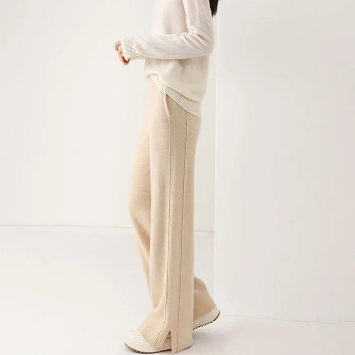 Aria Merino Wool Sweatpants – Tailored Straight-Leg Smooth-Drape Pants