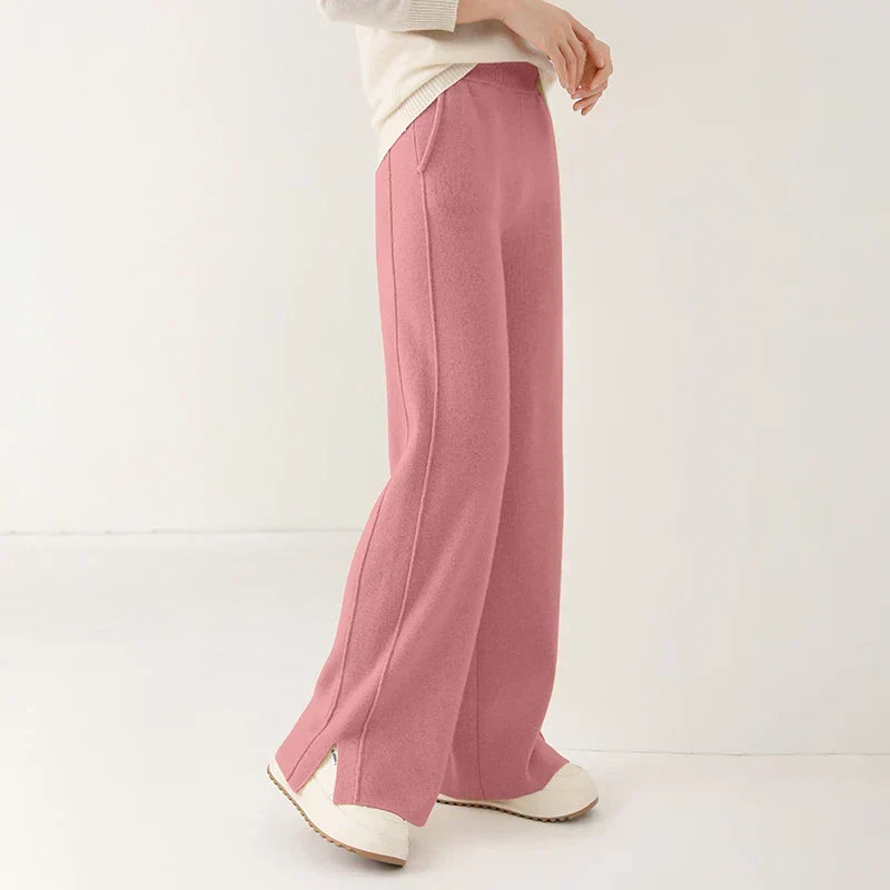 Aria Merino Wool Sweatpants – Tailored Straight-Leg Smooth-Drape Pants