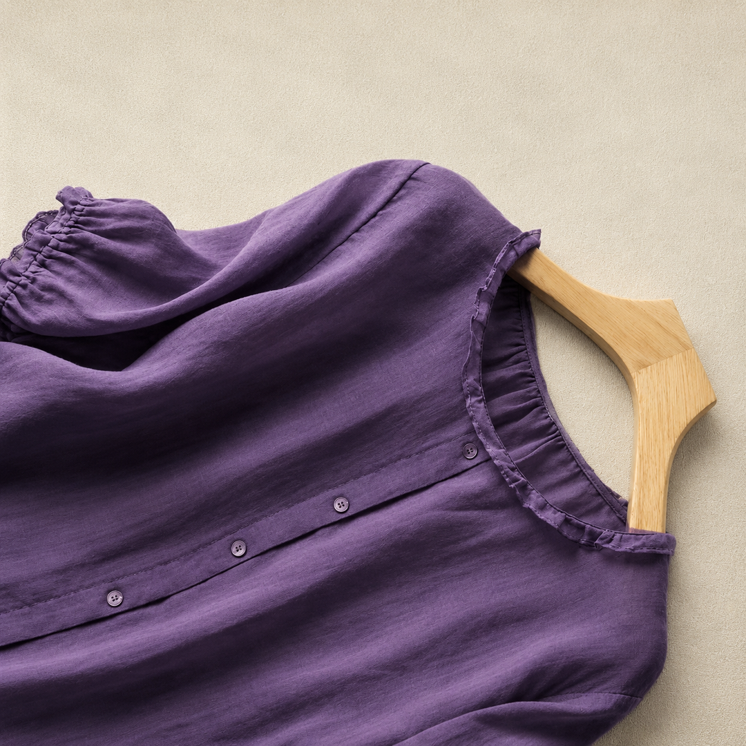Evelina Cotton Linen Blouse