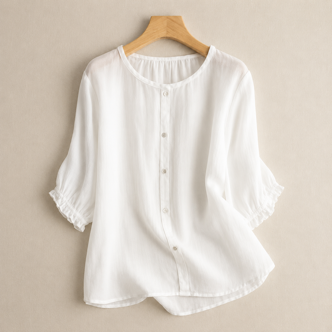 Evelina Cotton Linen Blouse