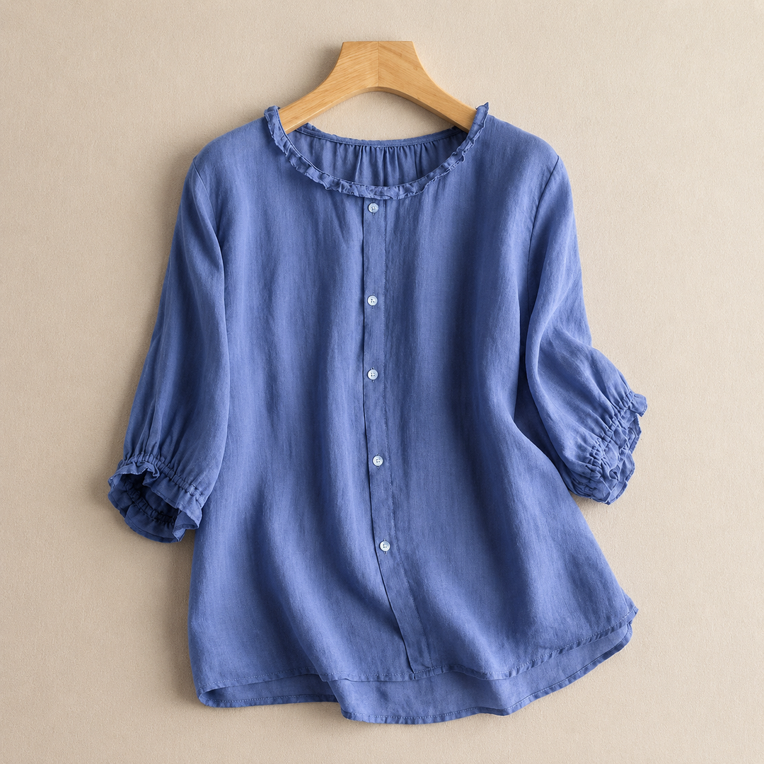 Evelina Cotton Linen Blouse