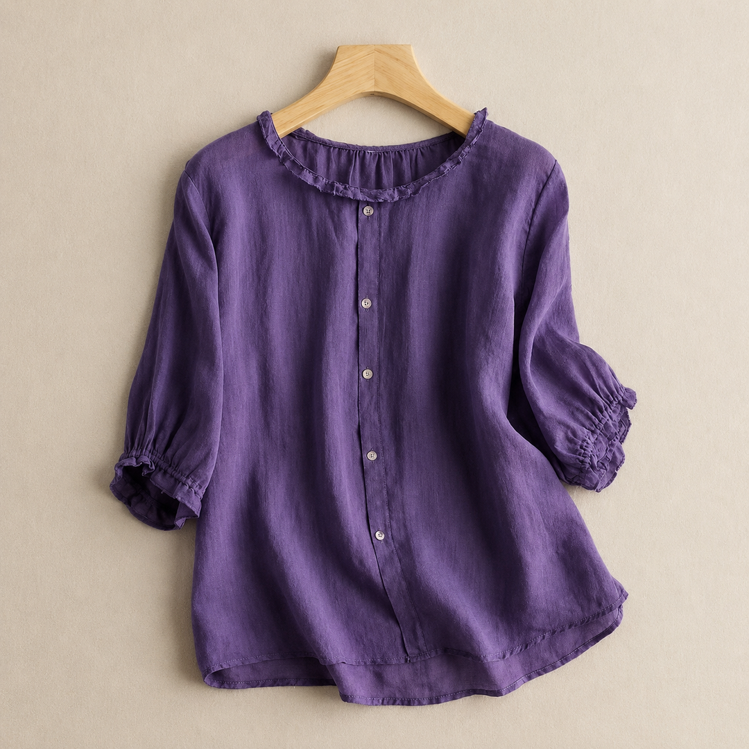 Evelina Cotton Linen Blouse