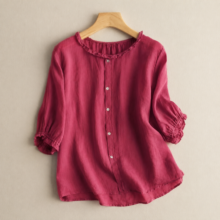 Evelina Cotton Linen Blouse