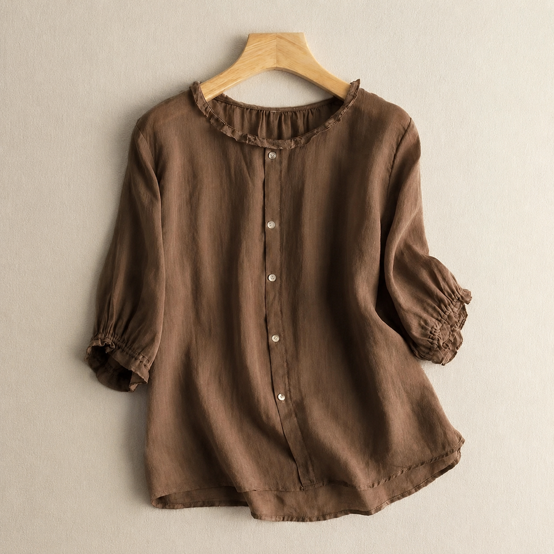 Evelina Cotton Linen Blouse