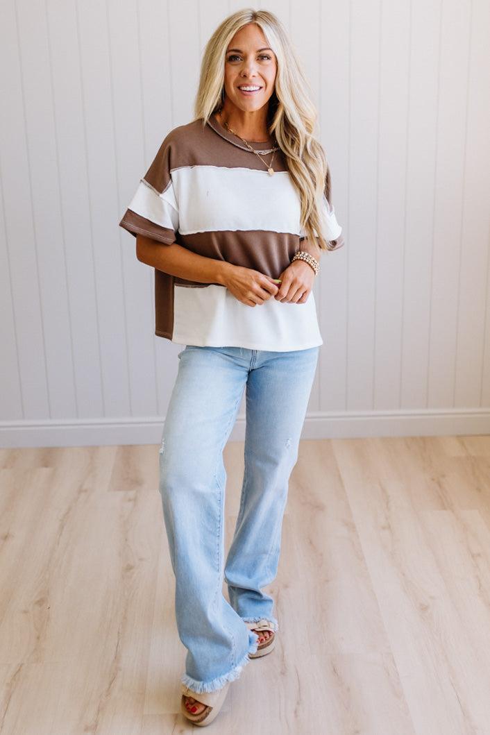 Codi Colorblock French Terry Tee