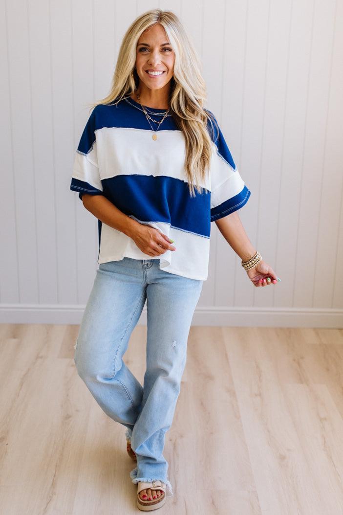 Codi Colorblock French Terry Tee
