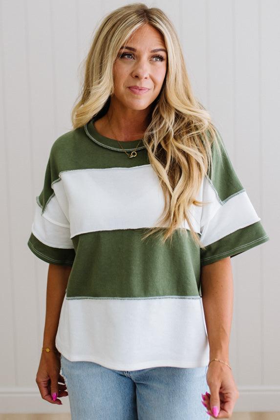 Codi Colorblock French Terry Tee