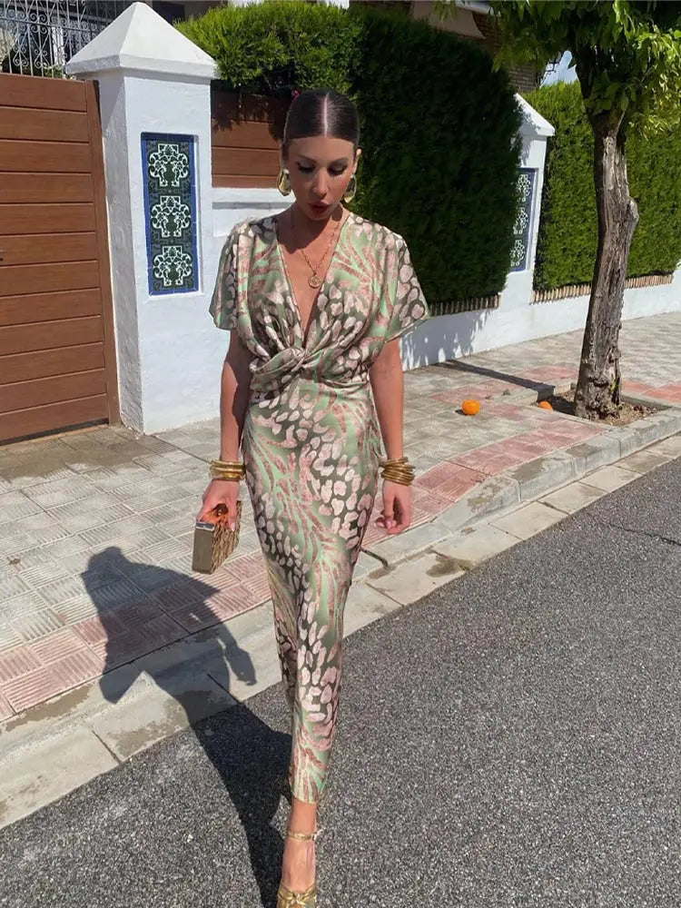 Frances | Twist Front Maxi Dress