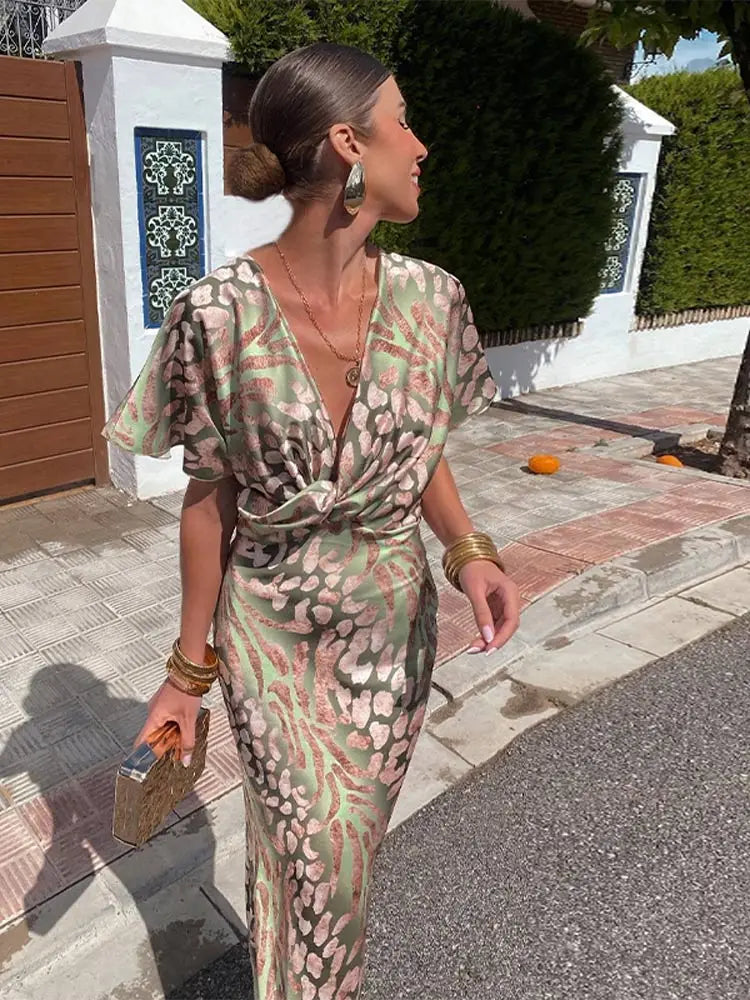 Frances | Twist Front Maxi Dress