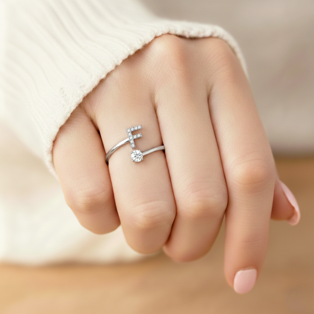 Charming Custom Initial Ring