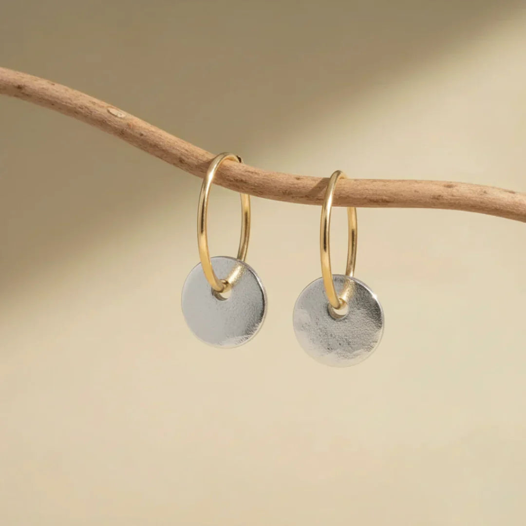 Chic Gold Silver Hoop Earrings