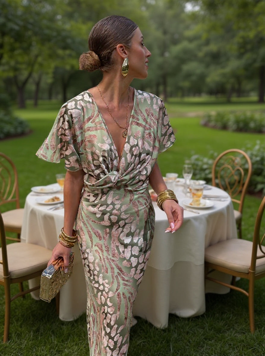 Frances | Twist Front Maxi Dress