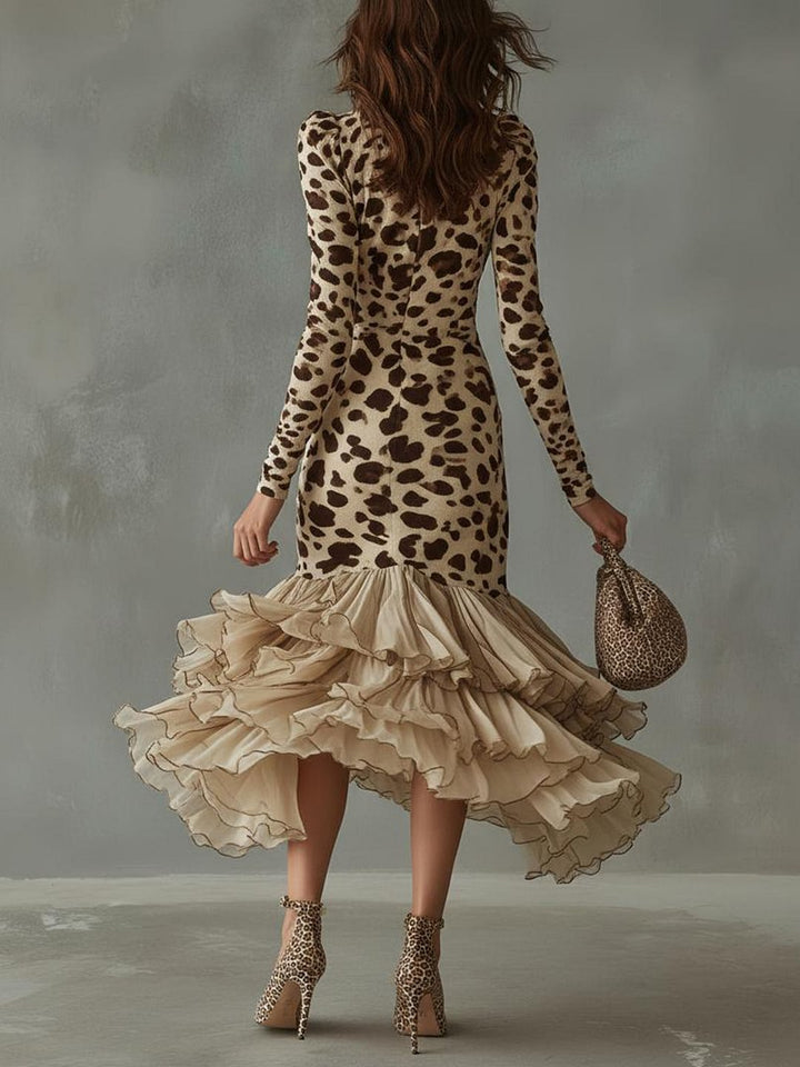 Doris | Leopard Print Midi Dress