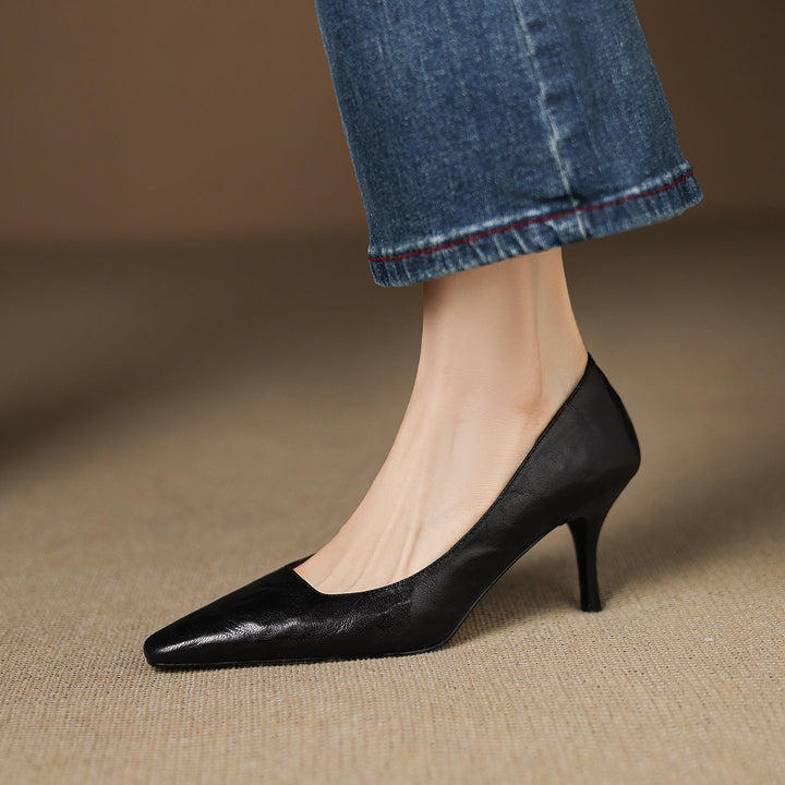 Zala Genuine Leather Heels