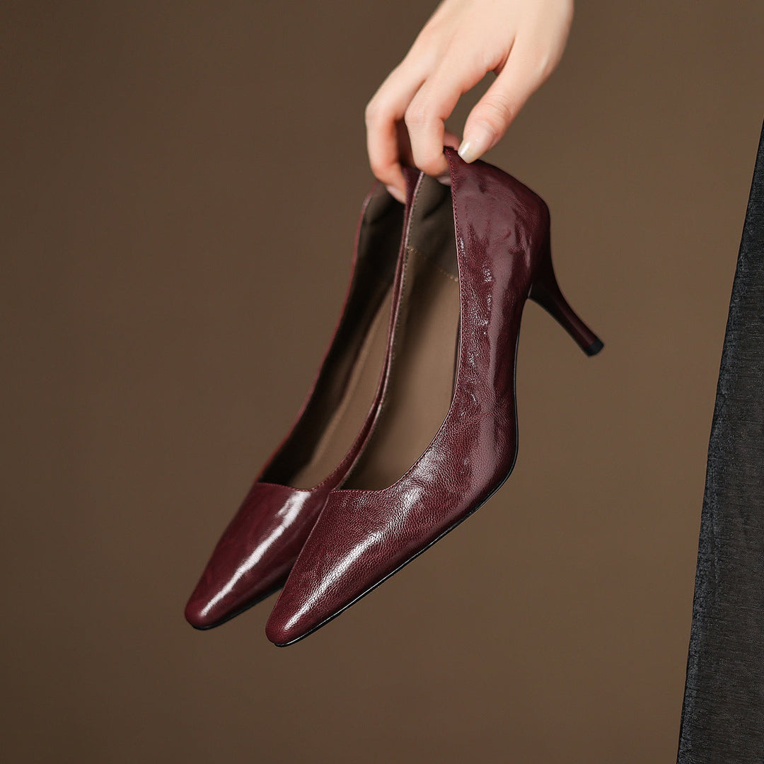 Zala Genuine Leather Heels