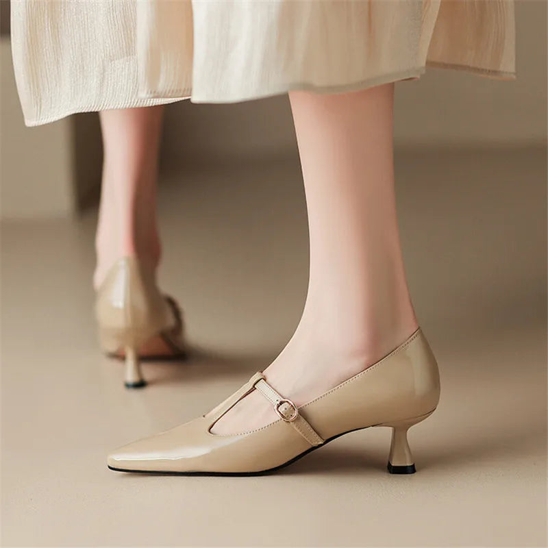 Rabeca Genuine Leather Heels