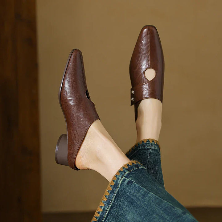 Olga Genuine Leather Mules