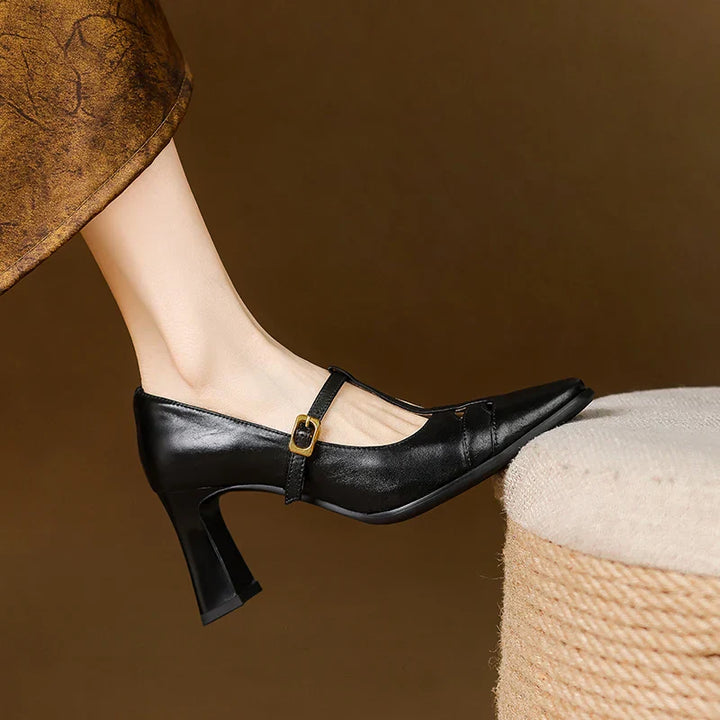 Tyla Genuine Leather Heels