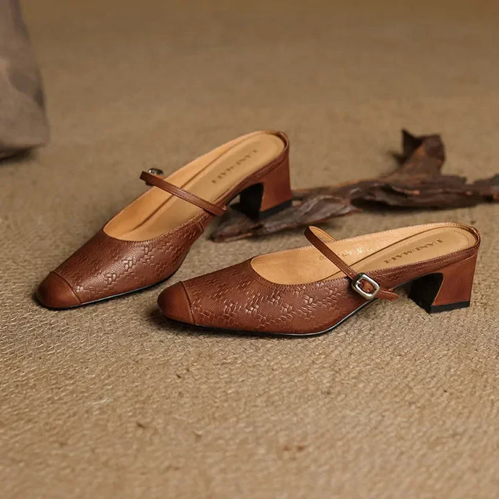 Becky Genuine Leather Mules