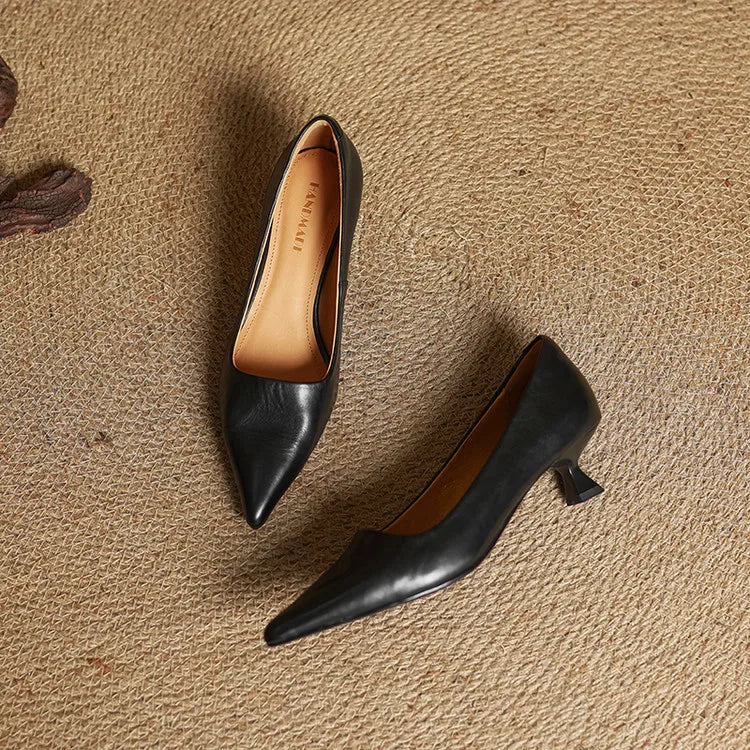 Yanil Genuine Leather Heels