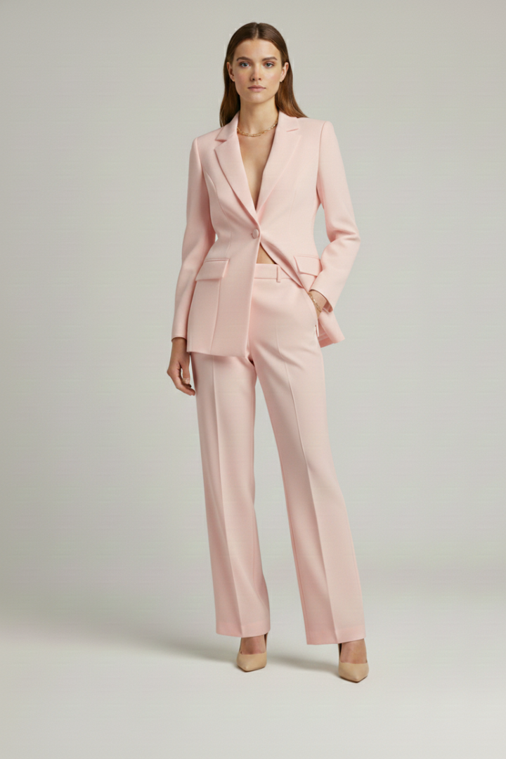 Women's Suit Set – Tailored Blazer & Wide-Leg Trousers for Office & Smart Occasions