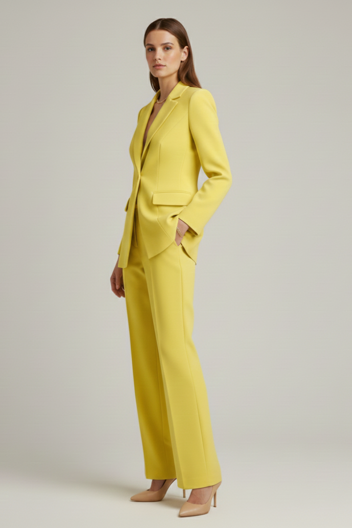 Women's Suit Set – Tailored Blazer & Wide-Leg Trousers for Office & Smart Occasions
