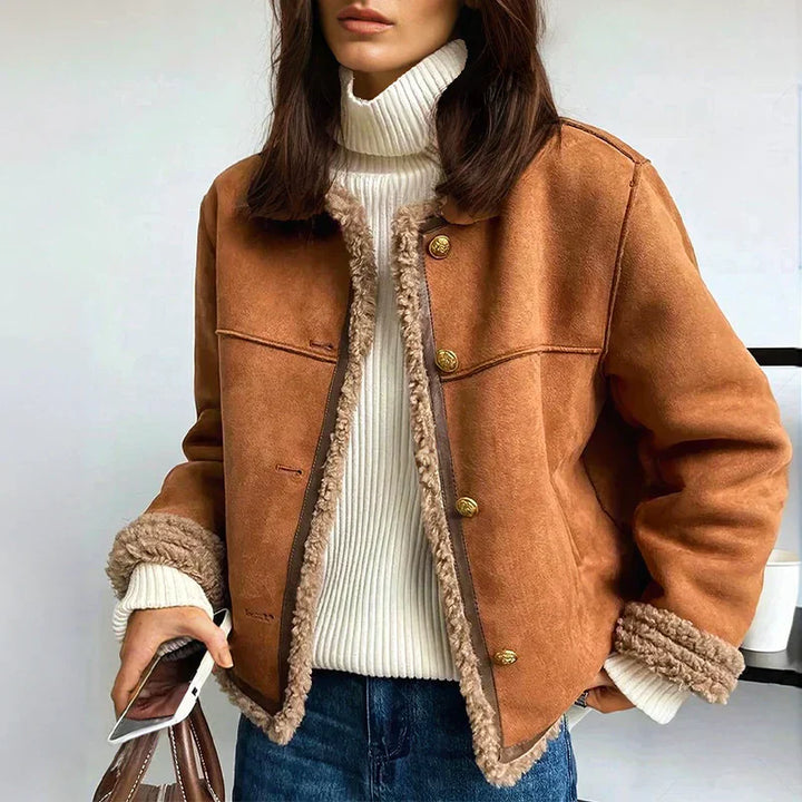 Violet  | Buttoned teddy jacket