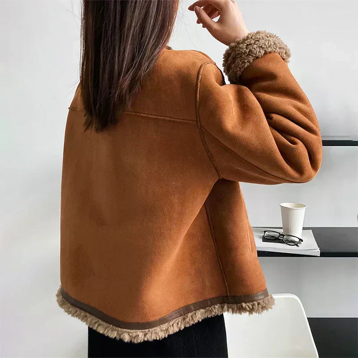 Violet  | Buttoned teddy jacket