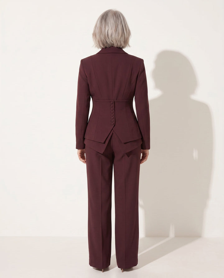 Anouk | Tailored Wide Leg Trousers Blazer Suit Set