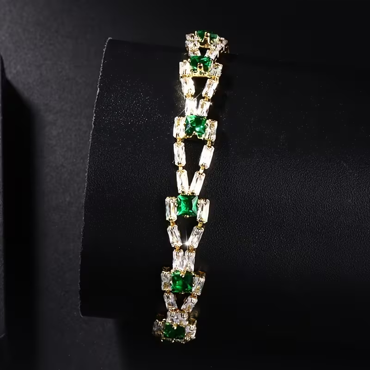 Elegant Gold Baguette Bracelet