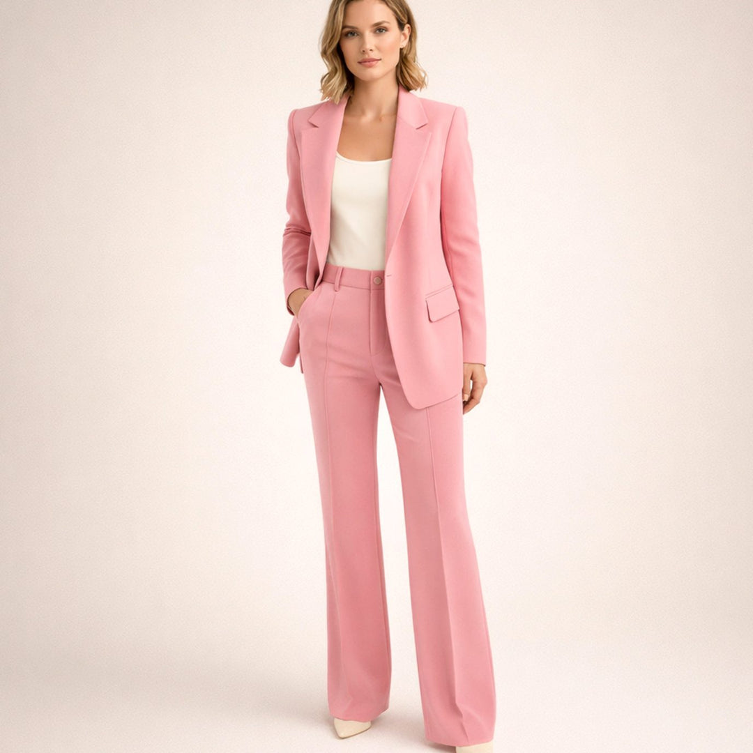 Aria | Women's Wide-Leg Flare Blazer Pant Suit Set