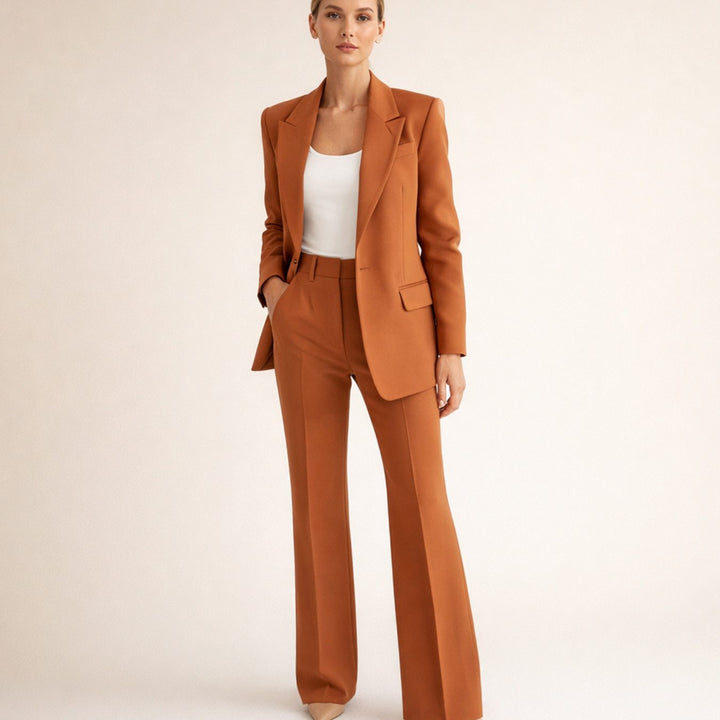 Aria | Women's Wide-Leg Flare Blazer Pant Suit Set